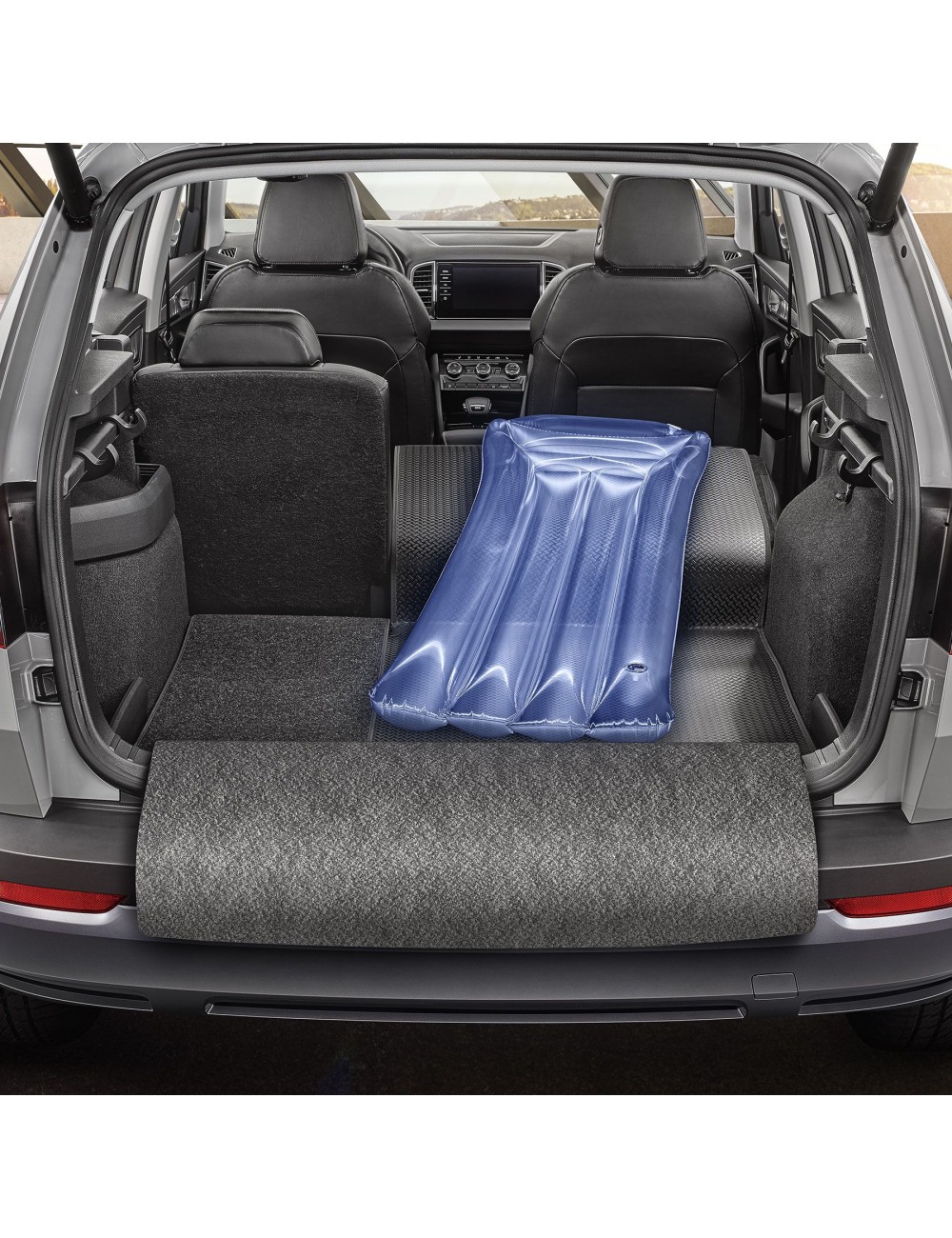 Kit De 8 Tapis De Protection En Caoutchouc Pour Skoda Karoq (2017+) - Antidérapant, Pour Portes, Accoudoirs, Porte-Gobelets